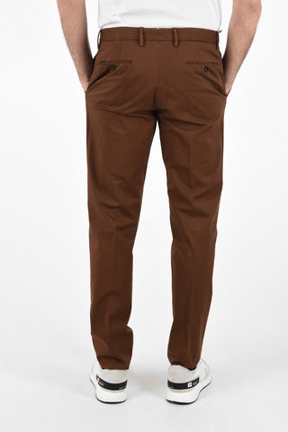 EZ LUXURY Stretch Cotton Regular Fit Pants with Hidden Closure