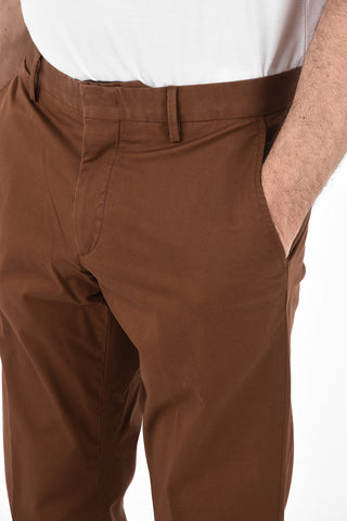 EZ LUXURY Stretch Cotton Regular Fit Pants with Hidden Closure
