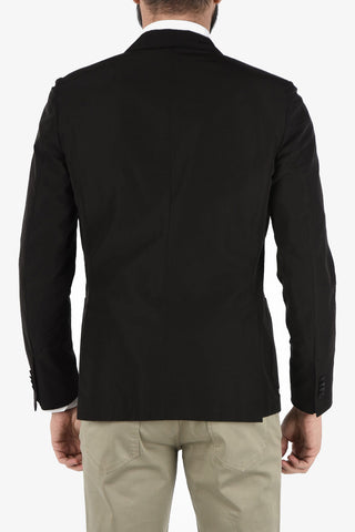 ZZEGNA Patch Pocket Blazer with Double Back Slits