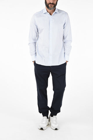 EZ TAILORING Camicia Collo Francese Pencil Stripe in Cotone