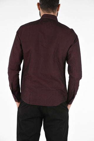 ZZEGNA Camicia Stampata in Lino e Cotone