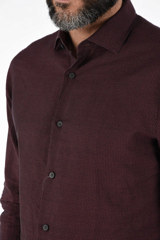ZZEGNA Camicia Stampata in Lino e Cotone