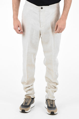 EZ LUXURY Pantaloni con Tasche a Filo e Coulisse 