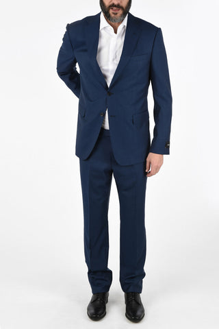 ZZEGNA Lined Two Button Suit with Flap Pockets