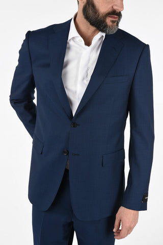 ZZEGNA Lined Two Button Suit with Flap Pockets