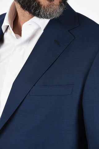 ZZEGNA Lined Two Button Suit with Flap Pockets