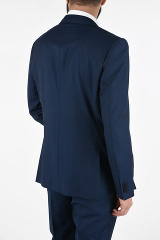 ZZEGNA Lined Two Button Suit with Flap Pockets
