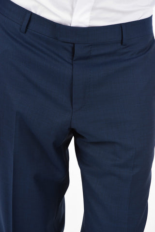 ZZEGNA Lined Two Button Suit with Flap Pockets