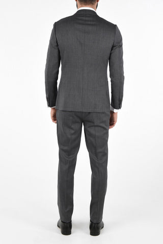 ZZEGNA TECHMERINO Wool Notch Lapel Suit with Patch Pockets 
