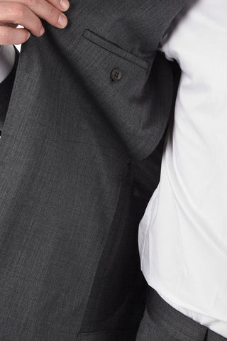 ZZEGNA TECHMERINO Wool Notch Lapel Suit with Patch Pockets 