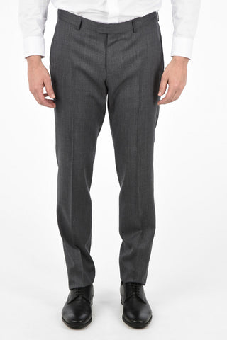ZZEGNA TECHMERINO Wool Notch Lapel Suit with Patch Pockets 