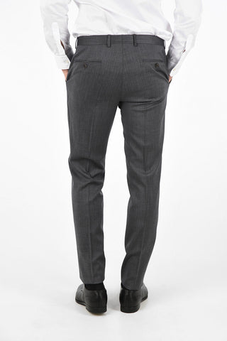 ZZEGNA TECHMERINO Wool Notch Lapel Suit with Patch Pockets 
