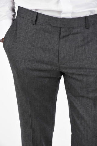 ZZEGNA TECHMERINO Wool Notch Lapel Suit with Patch Pockets 