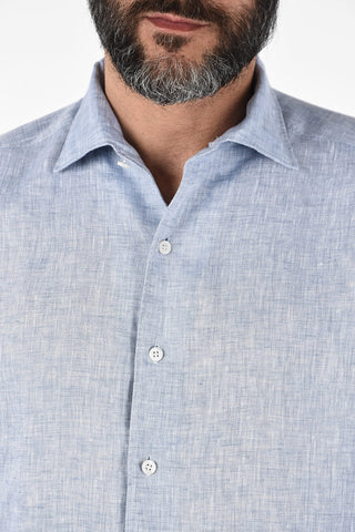 EZ LUXURY Linen Spread Collar Shirt