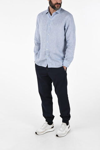EZ LUXURY Linen Spread Collar Shirt