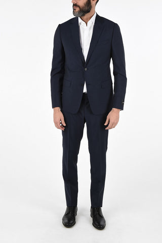 ZZEGNA Lined Twill Check Two Button Suit