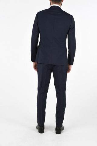 ZZEGNA Lined Twill Check Two Button Suit
