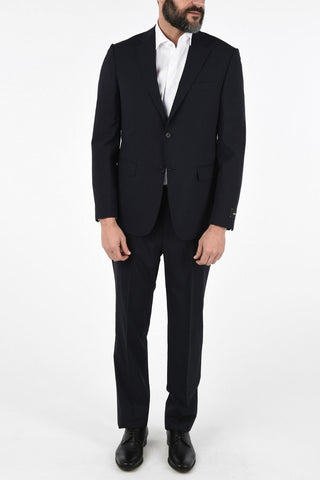 ZZEGNA Lined Two Button Suit with Flap Pockets