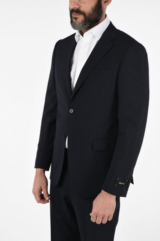 ZZEGNA Lined Two Button Suit with Flap Pockets