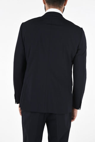 ZZEGNA Lined Two Button Suit with Flap Pockets