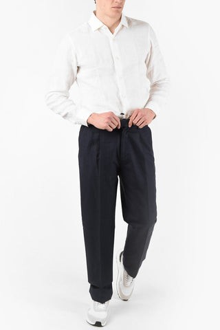 EZ LUXURY Cotton and Linen Double Pleat Pants