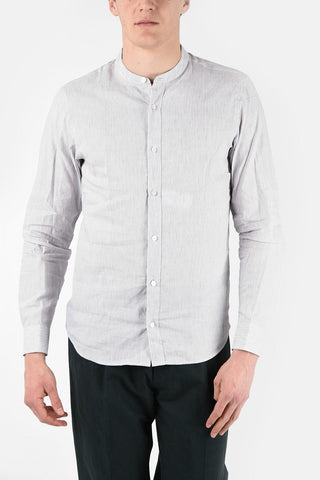 ZZEGNA Camicia Gessata Collo Coreano