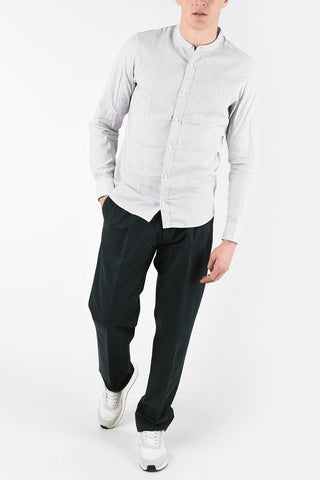 ZZEGNA Camicia Gessata Collo Coreano