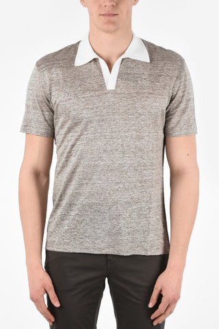 EZ LUXURY Line Polo Shirt with Contrasting Collar