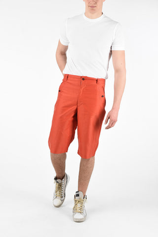 JUNYA WATANABE MAN Cotton Bermuda Shorts with Suspenders Buttons
