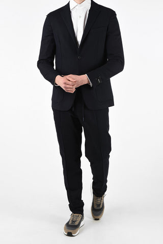 ZZEGNA Two Button Notch Lapel Blazer with Patch Pockets