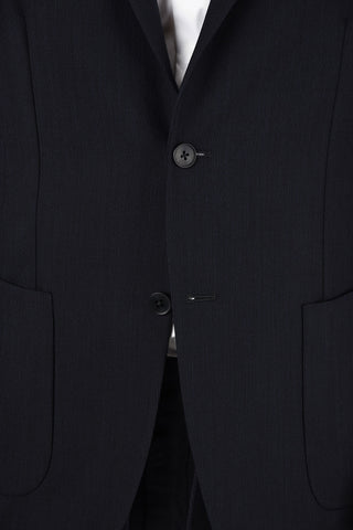 ZZEGNA Two Button Notch Lapel Blazer with Patch Pockets