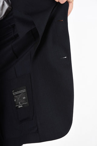 ZZEGNA Two Button Notch Lapel Blazer with Patch Pockets