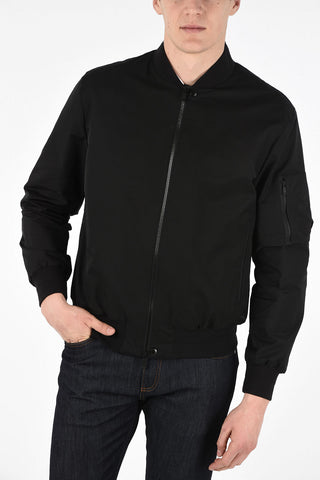 ZZEGNA Bomber Jacket with Zip Closure Pocket