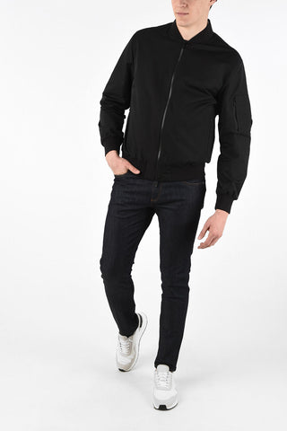 ZZEGNA Bomber Jacket with Zip Closure Pocket