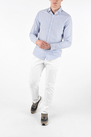ZZEGNA Camicia Collo Francese Pencil Stripe