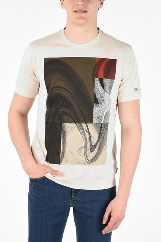 ZZEGNA Printed Crewneck T-shirt
