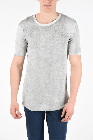 Cotton and Linen Oversized Crew-Neck T-Shirt