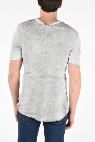 Cotton and Linen Oversized Crew-Neck T-Shirt
