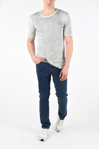 Cotton and Linen Oversized Crew-Neck T-Shirt