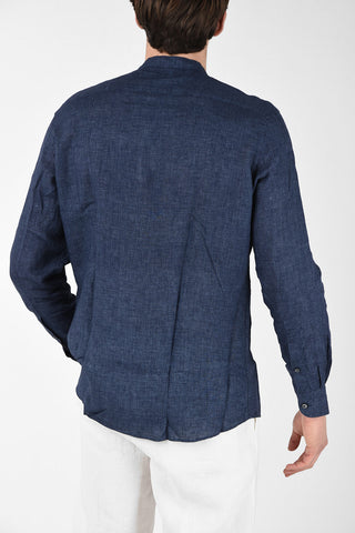 EZ LUXURY Linen Collarless Shirt