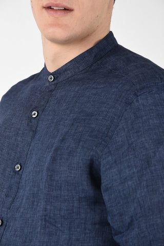 EZ LUXURY Linen Collarless Shirt