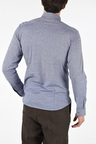ZZEGNA Camicia Fil a Fil Collo Francese