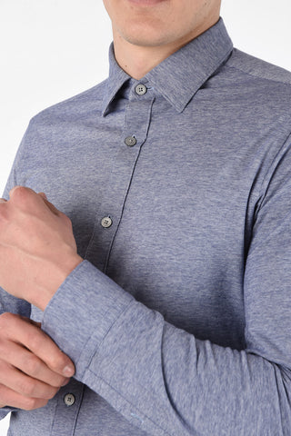 ZZEGNA Camicia Fil a Fil Collo Francese