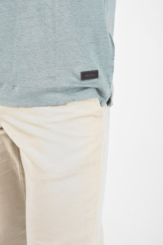 ZZEGNA Linen Crew-Neck T-Shirt