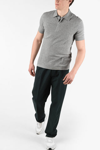 EZ LUXURY Short Sleeve Polo Shirt with Hidden Closure 
