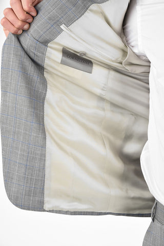 Side Vents Check Drop 6R 2-Button MANTUA Suit