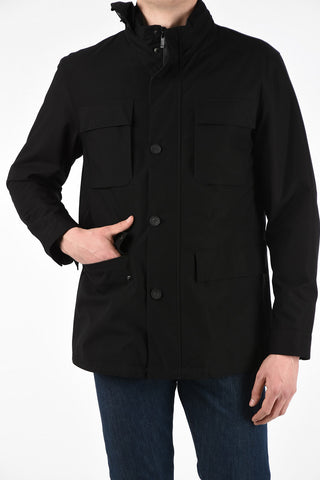 ZZEGNA Removable Hood Jacket with Maxi Patch Pockets