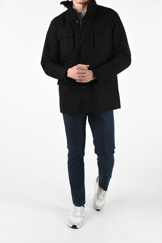ZZEGNA Removable Hood Jacket with Maxi Patch Pockets