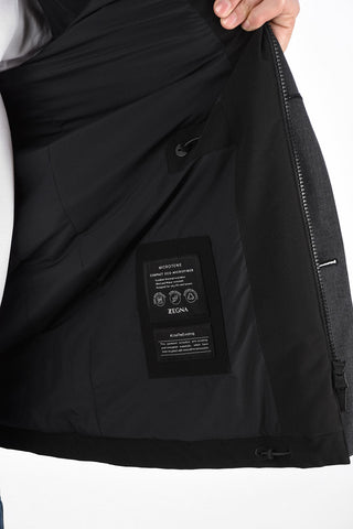 ZZEGNA Removable Hood Jacket with Maxi Patch Pockets