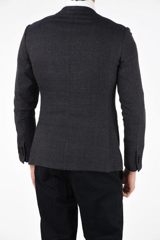 ZZEGNA Notch Lapel Blazer with Patch Pockets